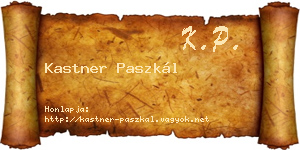 Kastner Paszkál névjegykártya